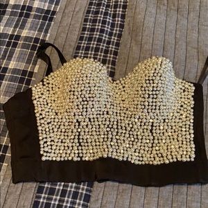 Cropped bustier top